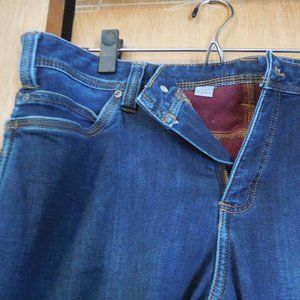 Crhartt, fleece lined, jeans, womens, 14 short